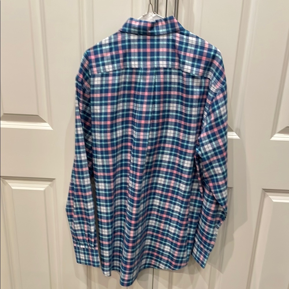Vineyard Vines Classic Fit Tucker Casual  Button Down Shirt Blue/Pink L - Picture 4 of 8